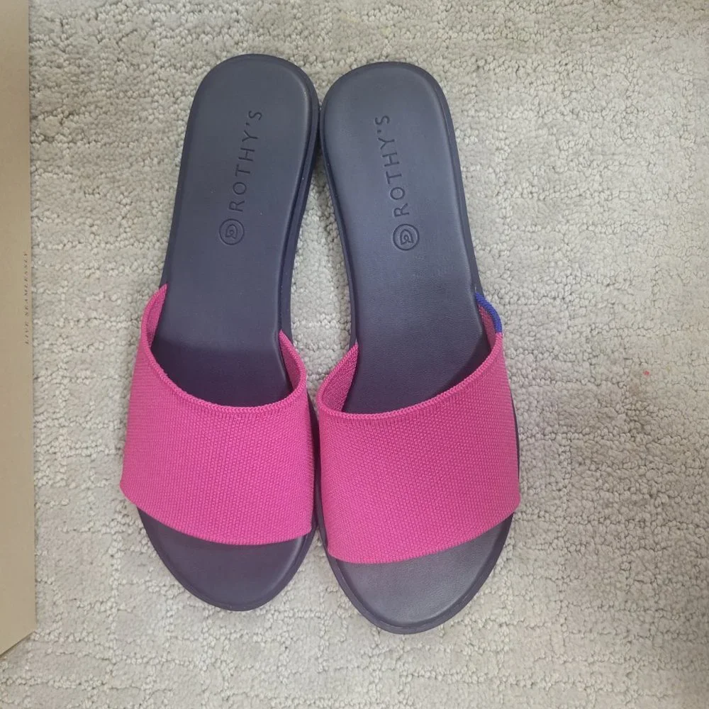 Rothy's The Slide Lotus Flat Sandals Women's Size US 7.5, 8.5, 9, 9.5,10